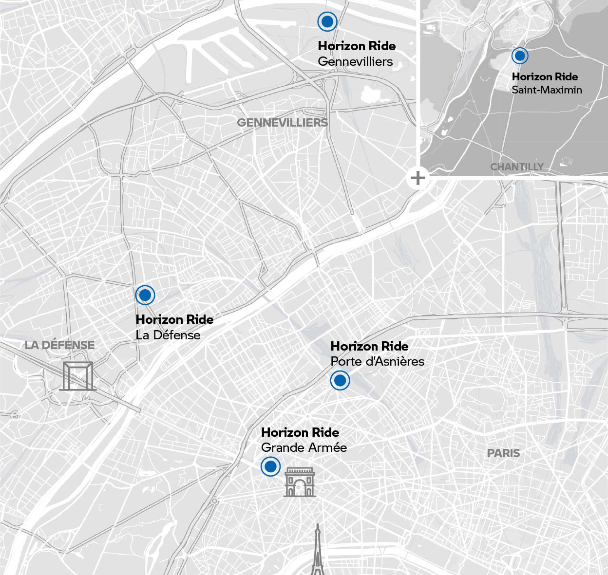 plan des concessions Horizon Ride